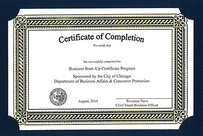 Certificate of Completetion